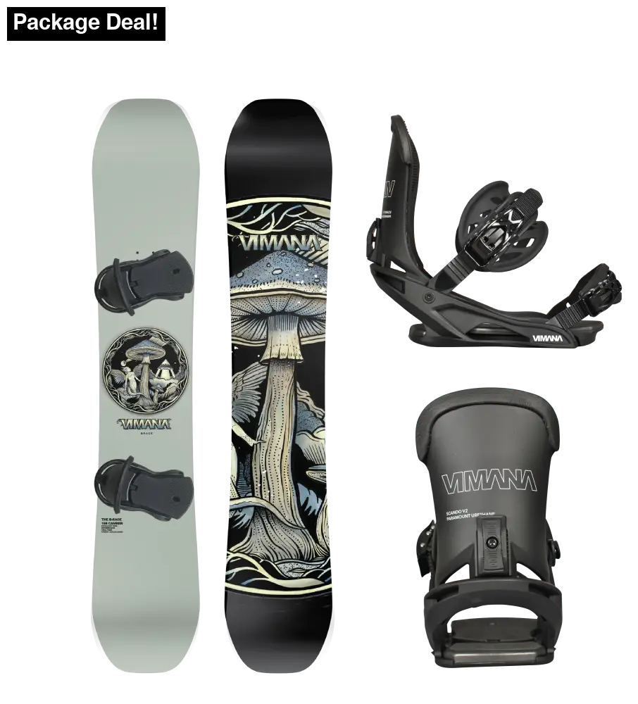 The B-Rage 2025 Package Black / Medium(39-43) 158 Snowboard