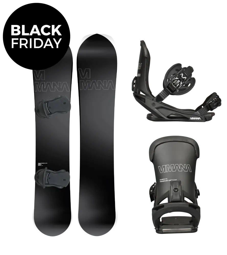 The Continental Mtn V4 Package Black / 153Cm Small (36-39) Snowboard