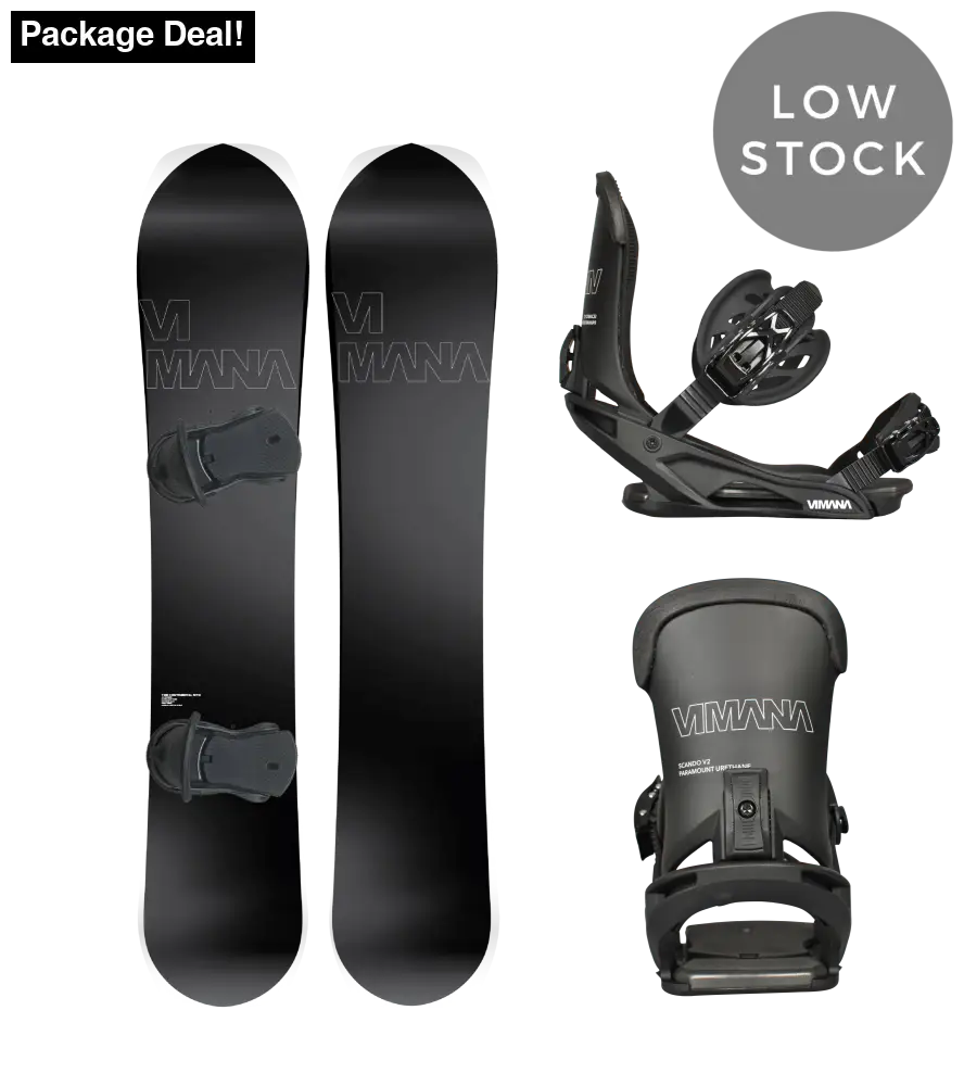 The Continental Mtn V4 Package Black / 153Cm Small (36-39) Snowboard