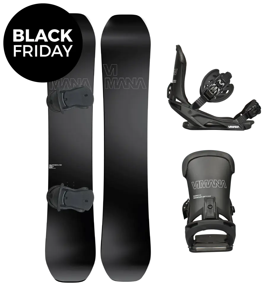 The Continental Twin V4 Package Black / 150Cm Small (36-40) Snowboard