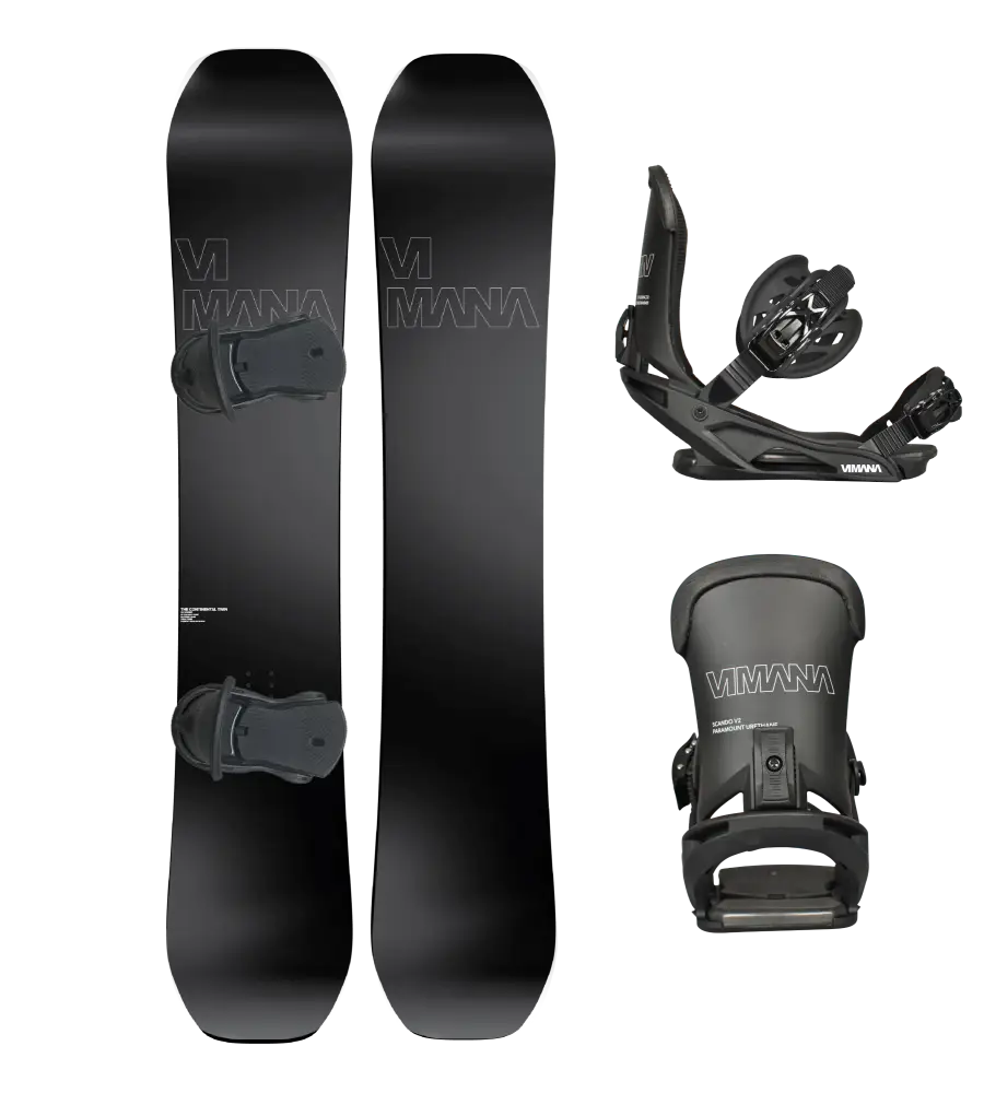 The Continental Twin V4 Package Black / 150Cm Small (36-40) Snowboard