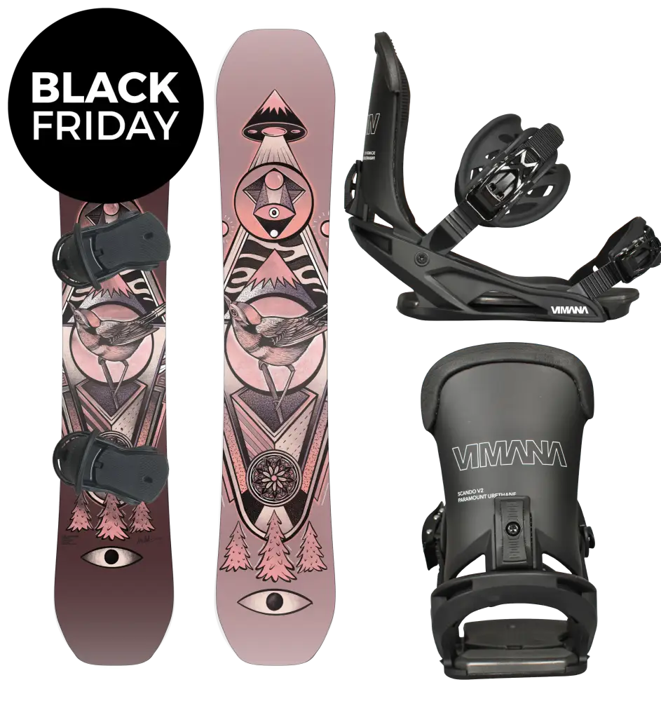 The Ennitime Twin 2025 Package 148Cm / Black Medium(39-43) Snowboard