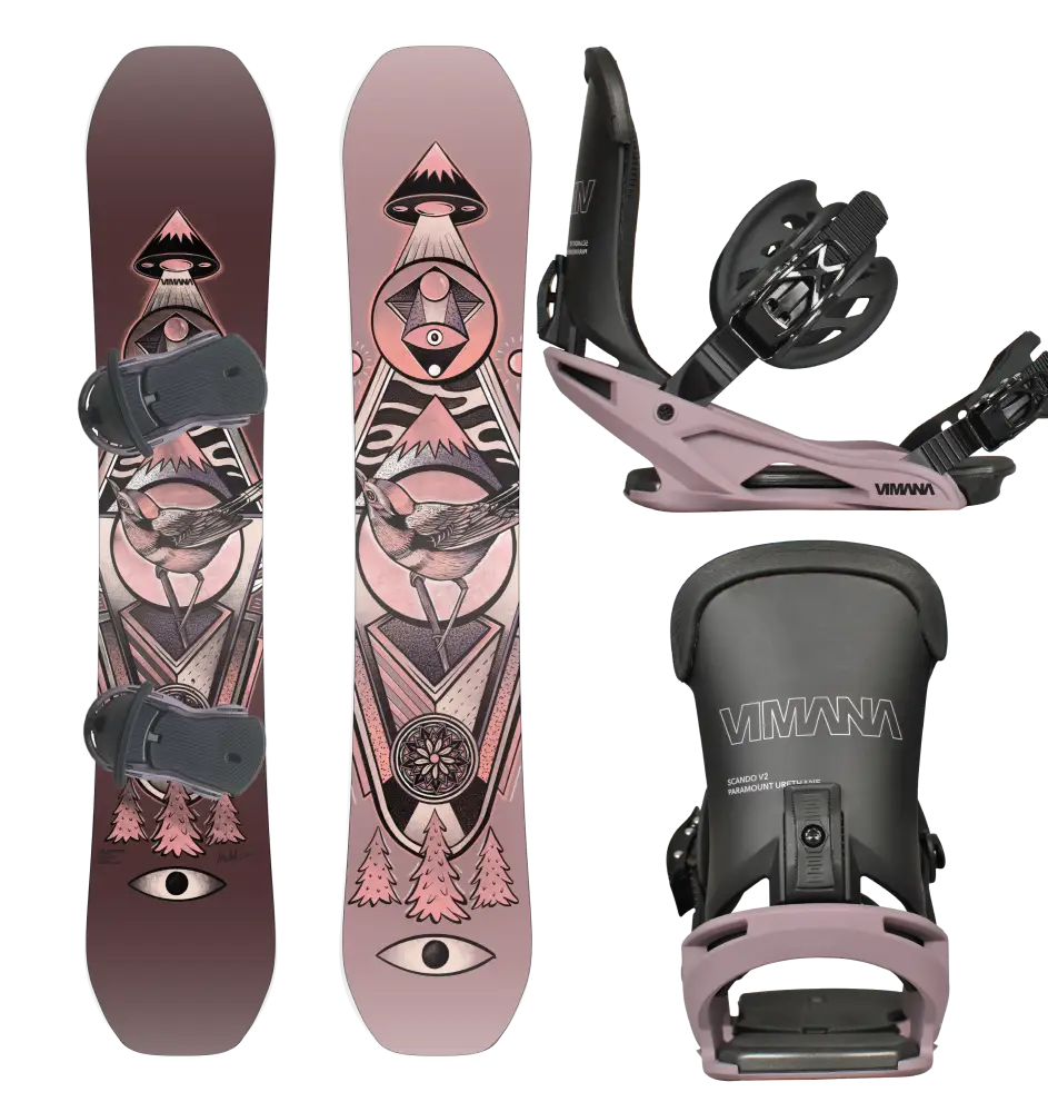 The Ennitime Twin 2025 Package 148Cm / Purple Medium(39-43) Snowboard